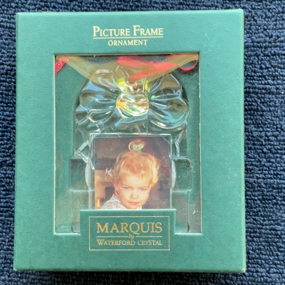 Waterford Crystal Picture Frame Ornament NIB
